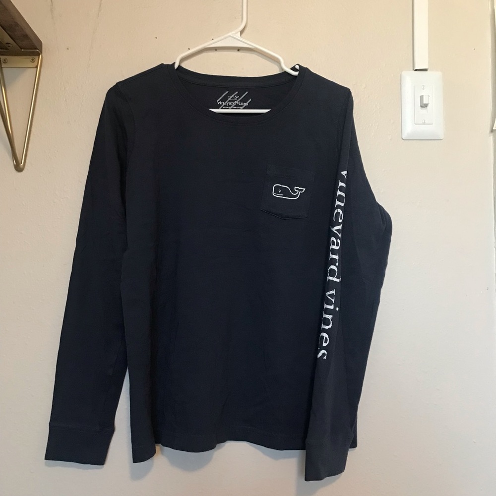 Vineyard Vines Navy Blue Long-Sleeve Cotton Shirt